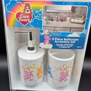 Care Bears 3-Piece Bathroom Accessory Set – Pump, Holder & Tray – NIB